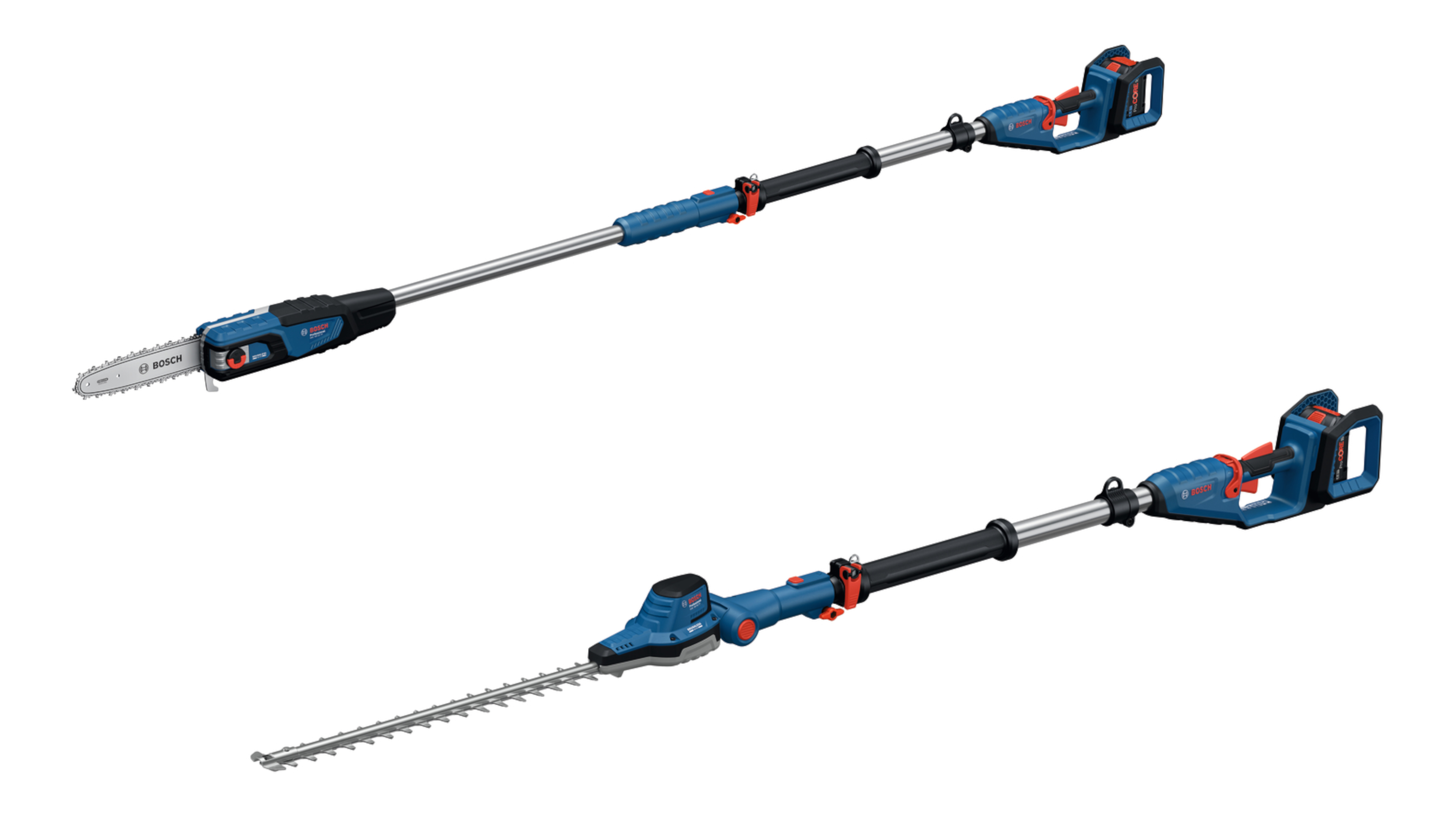 Telescopic tools for efficient hedge and tree care: GHE 18V-50 TP Professional and GKE 18V-25 TP Professional